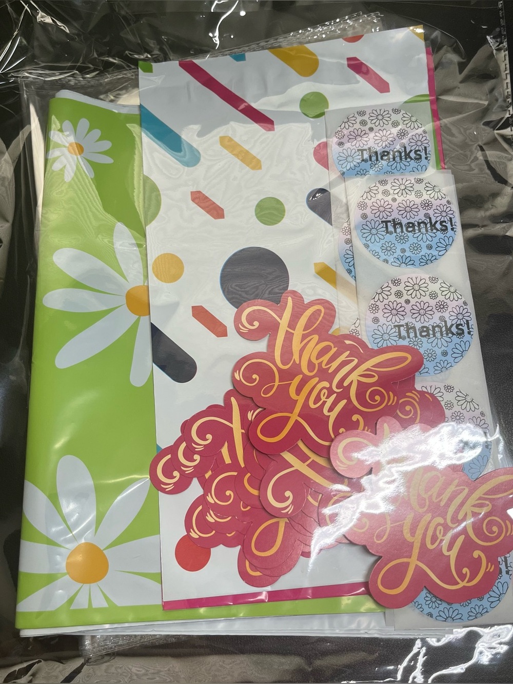 38 Piece Packaging Bundle. Variety of Poly Mailers, Thank Yous & Cellophane Bags